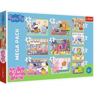 KOCKY PUZZLE 10v1 Spoznajte PEPPA PEPPA PIG 90383