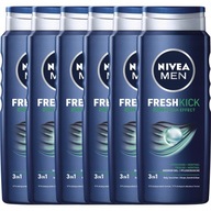 NIVEA Fresh Kick pánsky sprchový gél 6*500ml