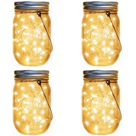 SOLÁRNE ZÁHRADNÉ LAMPY JAR - 20 LED - VEĽKÉ 4 ks