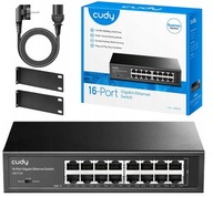 SWITCH LAN 16x RJ45 16 Port GS1016 CUDY 1Gbps 10/100/1000 Metal