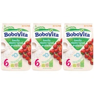 BOBOVITA Mliečno-ryžová kaša jahodová, 3x230g