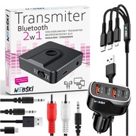 BLUETOOTH VYSIELAČ DO AUTO USB NABÍJAČKA