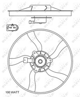 NRF 47070 Ventilátor chladenia motora