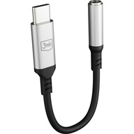 Audio adaptér 3mk USB-C - Jack 3,5 mm samica