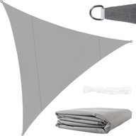 Garden Sun Sail Waterproof 4x4 m Triangle Grey Shade