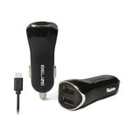 Beline Ład. sám. 2xUSB + USB-C 2.1A čierna/čierna