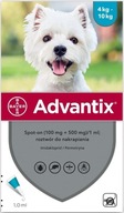 ADVANTIX 4-10kg 4 x 1ml Blchy/Kliešte