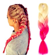 Syntetické VLASY pre OMBRE COLORFUL Braids