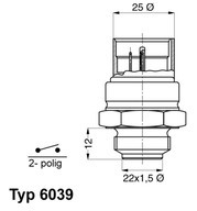 WAHLER 6039.95D Tepelný spínač, ventilátor