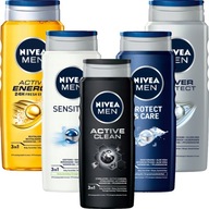 NIVEA PÁNSKE SPRCHOVÉ GÉLY SET 5*500ML MIX