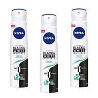 NIVEA Black&White Invisible Fresh Antiperspirant v spreji 3 x 250 ml