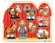 Drevené puzzle Jumbo Farm 13391 Melissa Doug