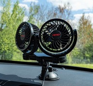 VÝKONNÝ VENTILÁTOR, DVOJITÝ VENTILÁTOR DO AUTO, 12V