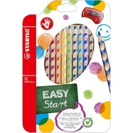 STABILO EASYcolors 12 FAREBNÝCH PRAVORUKÝCH pasteliek