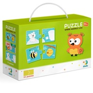 Dodo puzzle Duo Kde žijú zvieratá 12x2 ako prvé