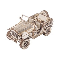 Robotime - vojenský Jeep - mechanické 3D puzzle