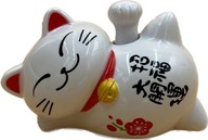 SOLAR Japonská mačka Maneki-Neko Happiness poležiačky