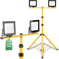 HALOGEN LED 2x 30W TRIPOD stavebný reflektor