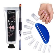 Elisium Acryl Flexy Gel 25g + FORMS + Duo štetec