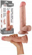 MEGA PRIRODZENÝ PENIS POHYBLIVÁ KOŽA SEX DILDO 20cm