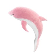 MEGA VEĽKÝ DOLPHIN MASKOT PLYŠOVÝ VALEC 70 CM RUŽOVÝ