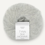 Mohérová priadza s hodvábom Tynn Silk Mohair 1022 svetlosivá Sandnes Garn