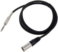 XLR stereo JACK audio kábel - 1,5 m, čierny