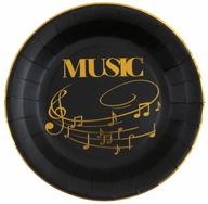 TANIERE BLACK MUSIC NOTES ZLATÉ 22,5 CM