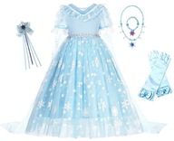 ELSA ŠATY, ELZA BAL, FROZEN OUTFIT 134/140