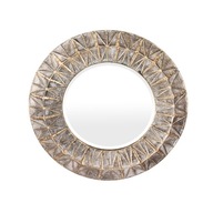 Nástenná dekorácia zlaté kovové okrúhle zrkadlo