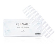 PB Nails Tips Štvorcové tunelové hroty 504 ks