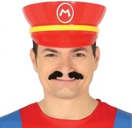 Plastový klobúk Super Mario Bros Červený herný kostým promový karneval