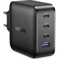 Ugreen 65W 3xUSB-C USB-A kompaktná nástenná nabíjačka, napájanie notebooku