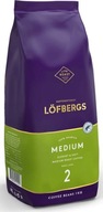 LOFBERGS Stredne pražené kávové zrná 1kg Arabica