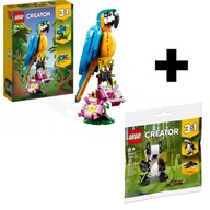 LEGO CREATOR 3V1 SÚPRAVA PAPAGÁJOV DŽUNGLA 31136 + DARČEKOVÁ SADA LEGO 30641