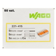 WAGO RÝCHLOSPOJKA 5x0,14-4mm2 221-415 50 ks