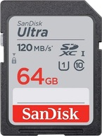 KARTA SANDISK 64GB SDHC/10 120MB/S 64GB