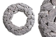 Čelenka s vločkami veniec so sivými kamienkami 40 cm