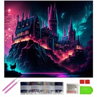 SADA DIAMANTOVEJ MOZAIKA Diamantové vyšívanie 5D HOGWARTS CASTLE Obraz, diamanty