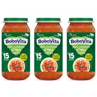 Bobovita Cestoviny s paradajkami, šunkou a paprikou 3x250g