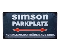 Plaketa SIMSON PARKPLATZ Parkovisko 38 x 34