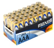 32x MAXELL AAA alkalická batéria LR3 R3 1,5V zásobník