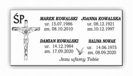 Náhrobná doska 50x25 3mm NA ZLEPENIE PÁSKOM