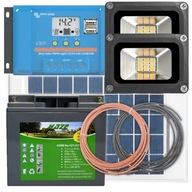 SADA SOLÁRNEHO OSVETLENIA 2xHALOGÉN 10W PANEL 20W