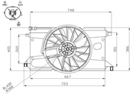 NRF 47961 Ventilátor chladenia motora