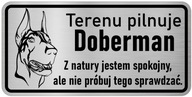 Pozor Pes Nerezový tanier Doberman