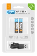 Nabíjacie batérie 1,5V 2x AA R6 USB-C 1550 mAh