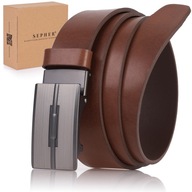 Pánsky opasok SEPHER Automatic BROWN LEATHER k nohaviciam