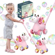 PUSHER PUSH ON A STICK COW PINB BUBBLE MACHINE