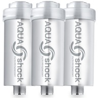 3x AQUA shock SPRCHOVÝ VODNÝ FILTER STRIEBORNÝ CHROM